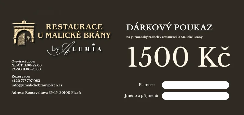 Dárkový poukaz 1500 Kč