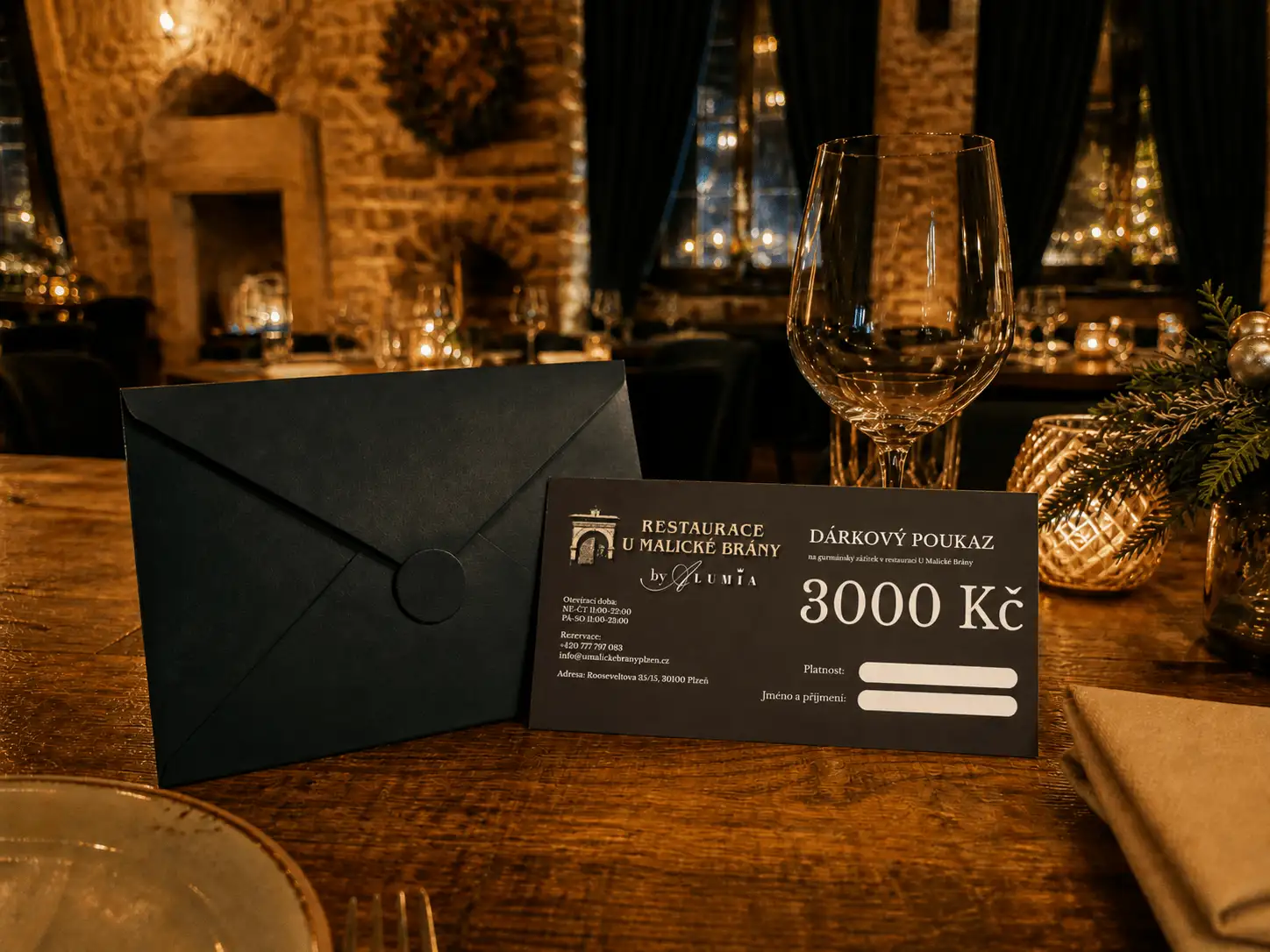 Dárkový poukaz jako elegantní dárek do restaurace