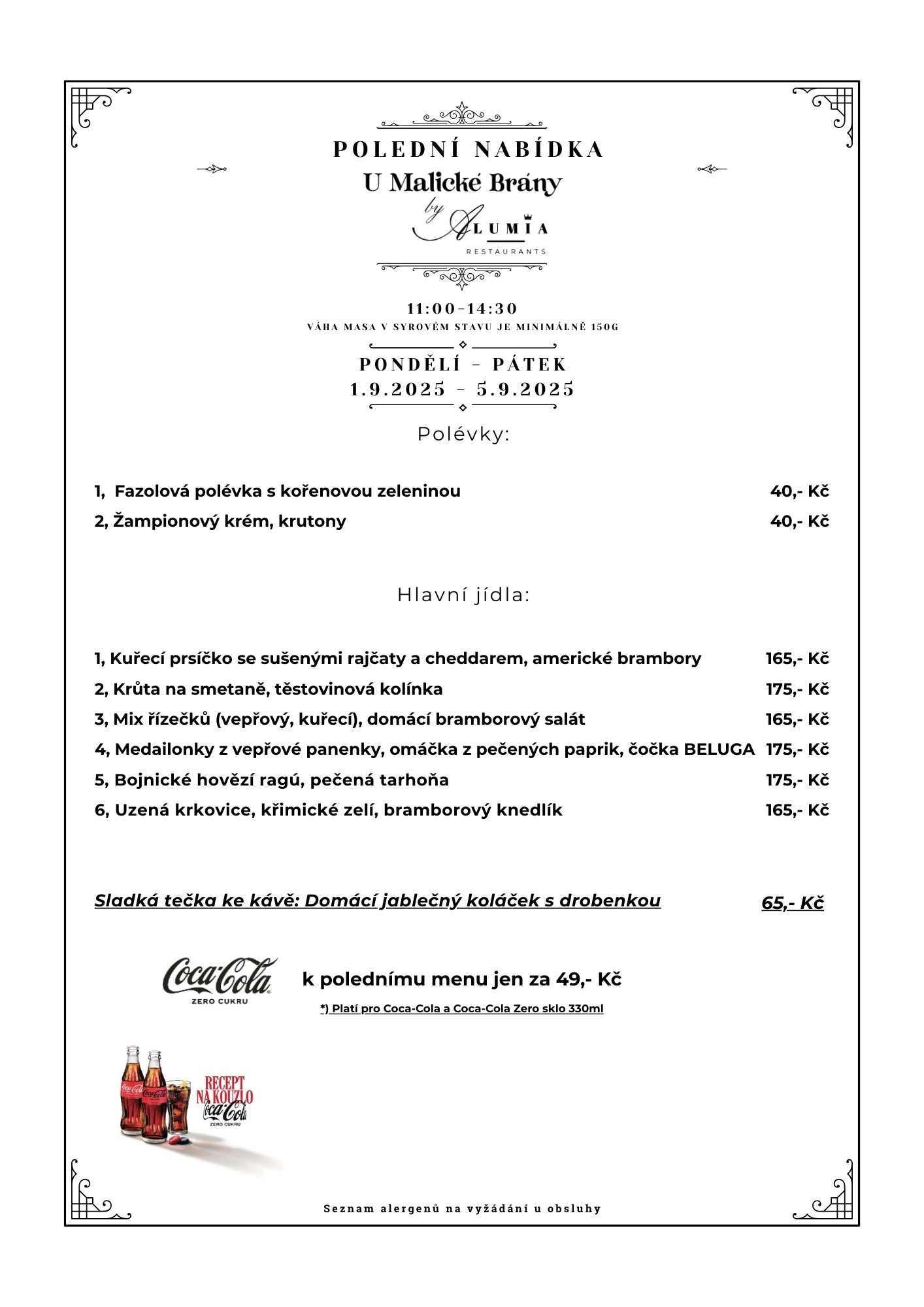 polední nabídka u malické brány by alumia