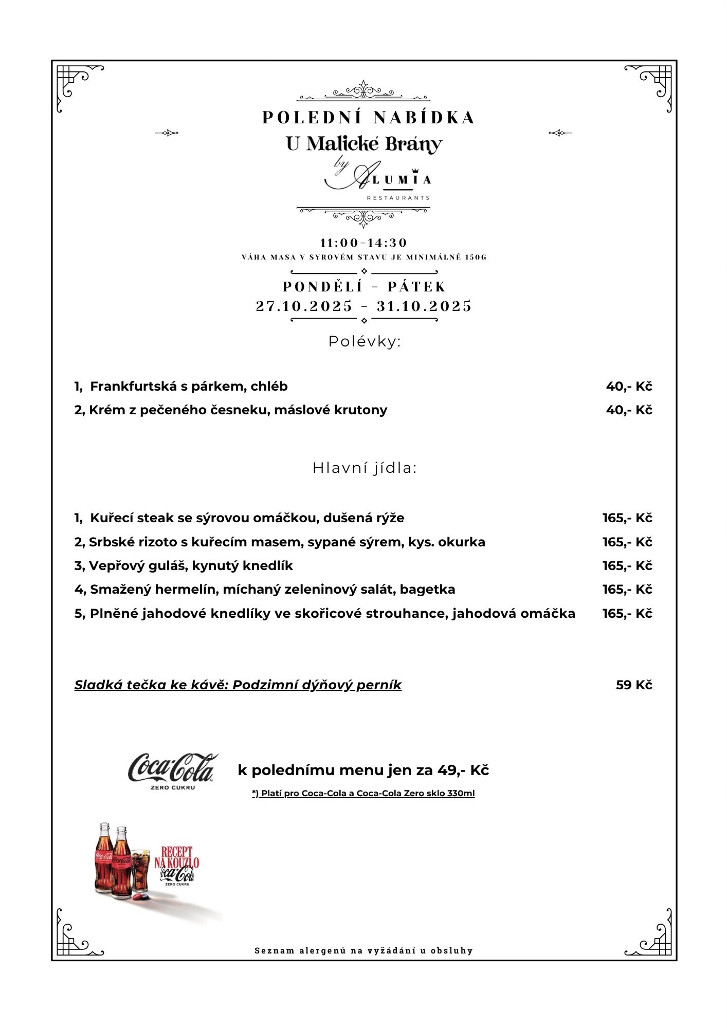 polední nabídka u malické brány by alumia