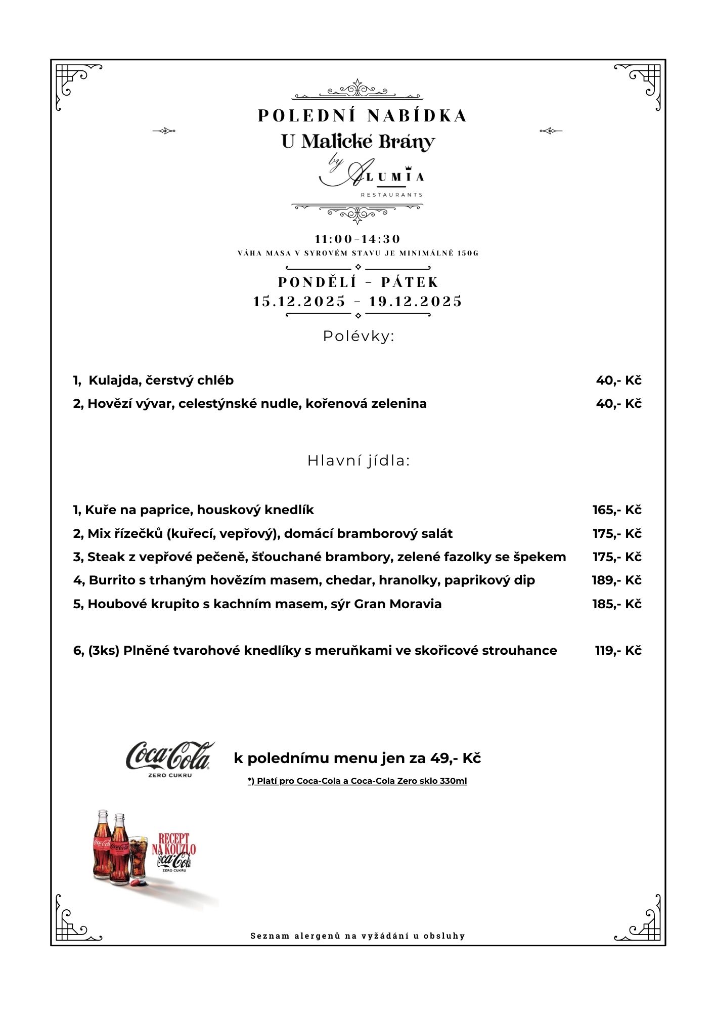 polední nabídka u malické brány by alumia