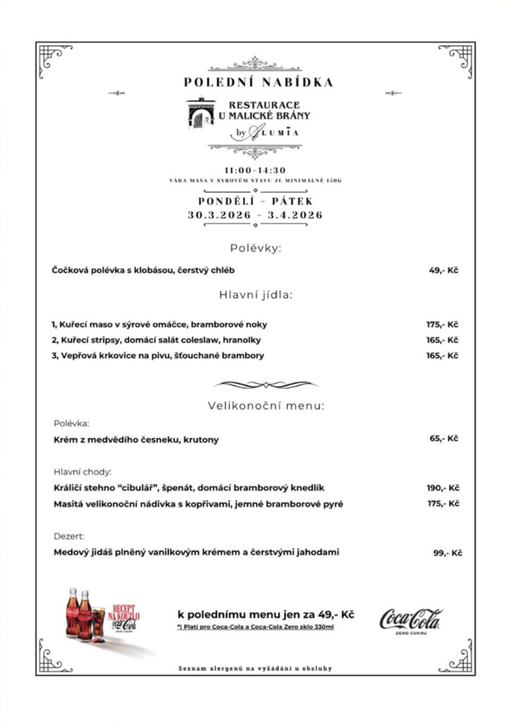 Polední nabídka na týden 30.3. – 3.4.2026