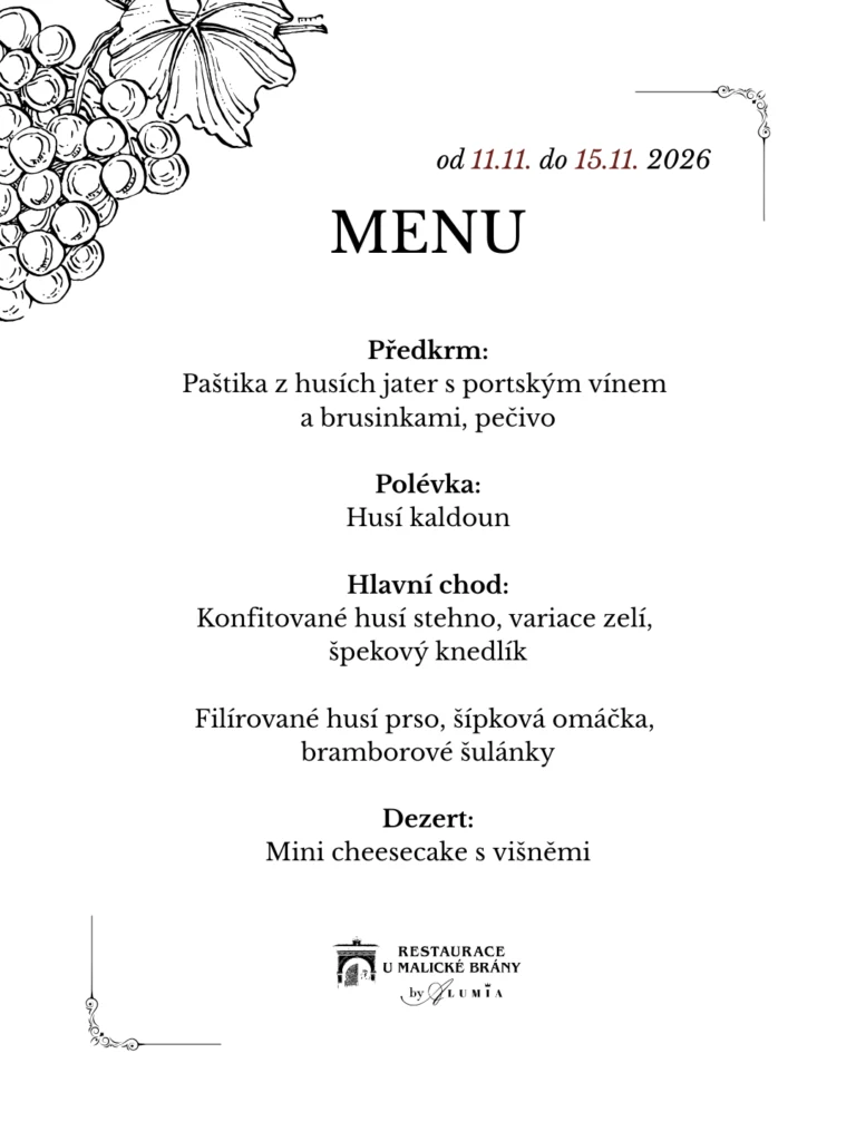 Svatomartinské menu od 11. do 15.2026